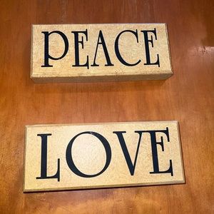 Peace and Love signs